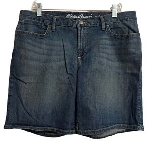 Eddie Bauer Women's Dark Blue Jean Shorts
